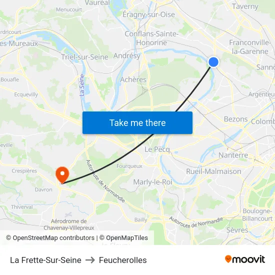 La Frette-Sur-Seine to Feucherolles map