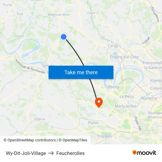 Wy-Dit-Joli-Village to Feucherolles map