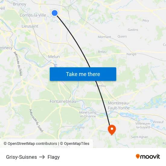 Grisy-Suisnes to Flagy map