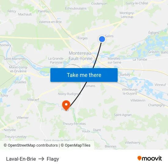 Laval-En-Brie to Flagy map