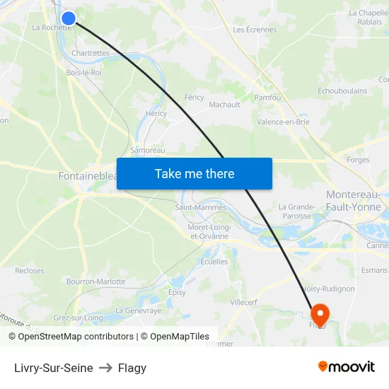 Livry-Sur-Seine to Flagy map