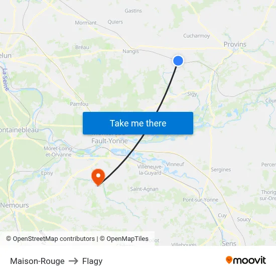 Maison-Rouge to Flagy map