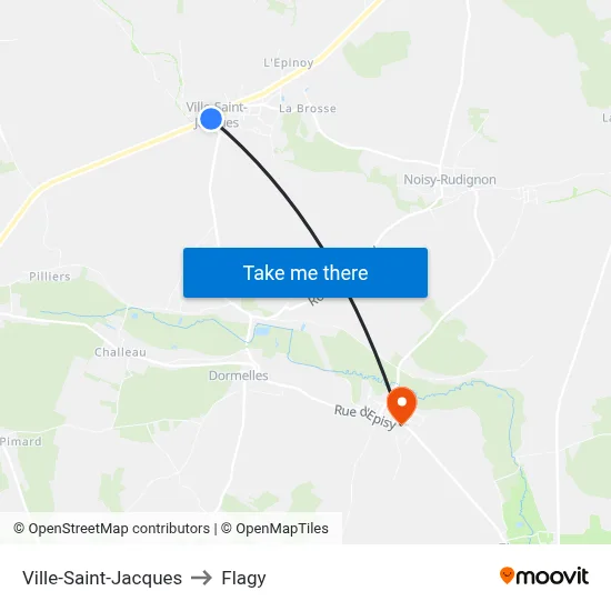 Ville-Saint-Jacques to Flagy map