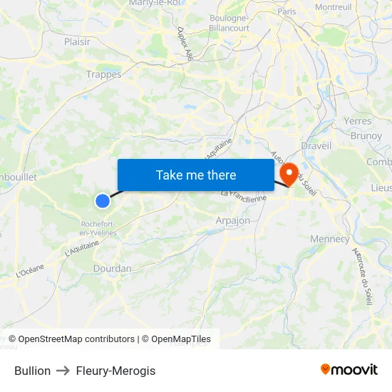 Bullion to Fleury-Merogis map