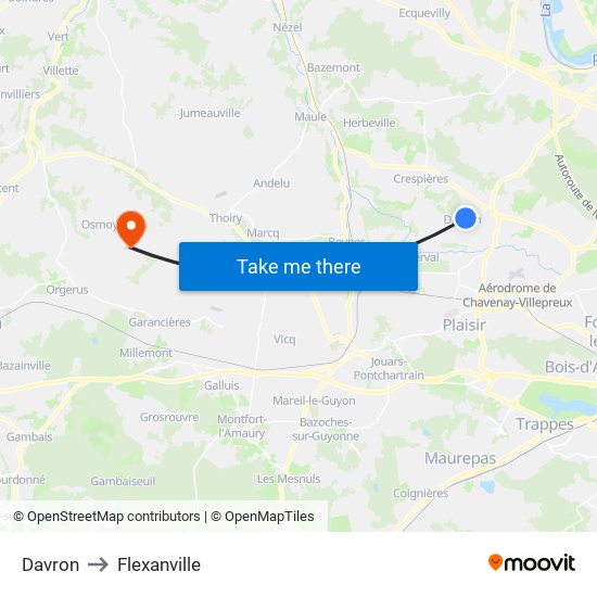 Davron to Flexanville map