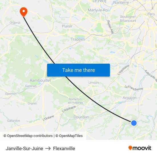 Janville-Sur-Juine to Flexanville map