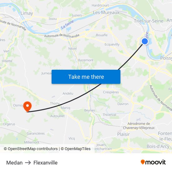 Medan to Flexanville map