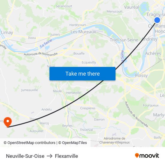 Neuville-Sur-Oise to Flexanville map