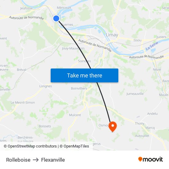 Rolleboise to Flexanville map