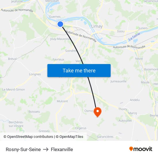 Rosny-Sur-Seine to Flexanville map