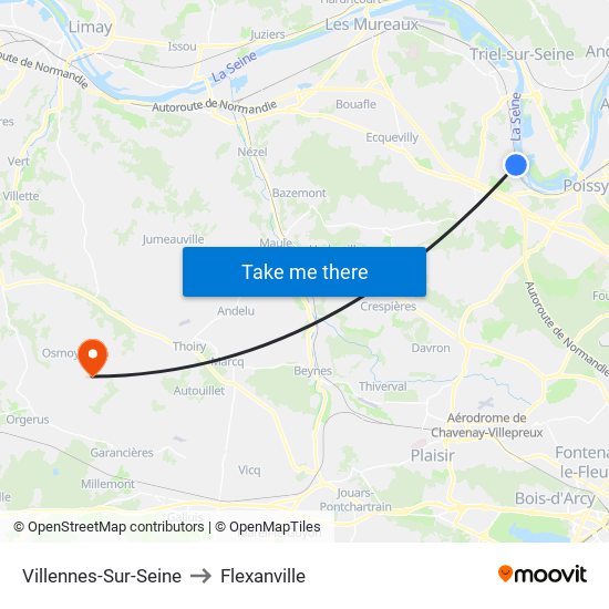 Villennes-Sur-Seine to Flexanville map