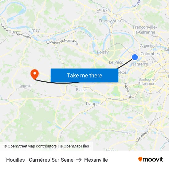 Houilles - Carrières-Sur-Seine to Flexanville map