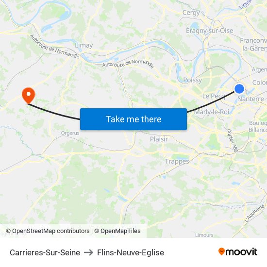 Carrieres-Sur-Seine to Flins-Neuve-Eglise map