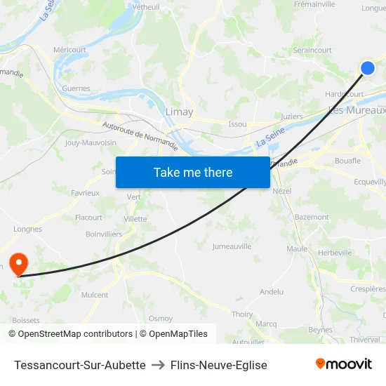Tessancourt-Sur-Aubette to Flins-Neuve-Eglise map