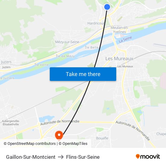 Gaillon-Sur-Montcient to Flins-Sur-Seine map