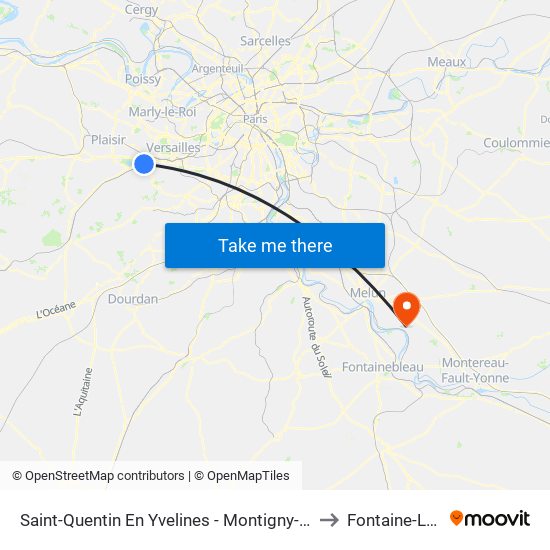 Saint-Quentin En Yvelines - Montigny-Le-Bretonneux to Fontaine-Le-Port map