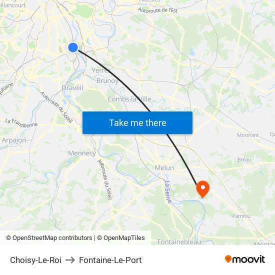Choisy-Le-Roi to Fontaine-Le-Port map