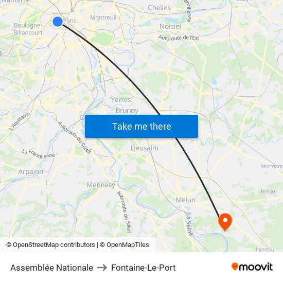 Assemblée Nationale to Fontaine-Le-Port map