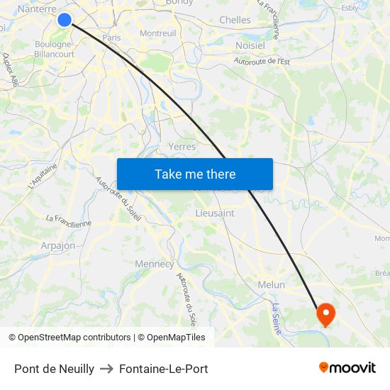 Pont de Neuilly to Fontaine-Le-Port map