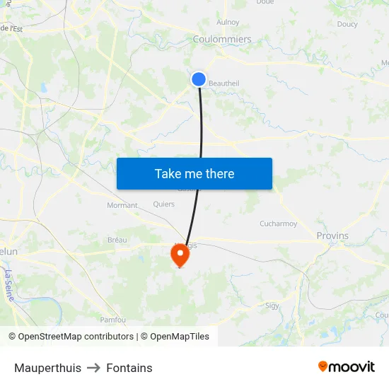 Mauperthuis to Fontains map