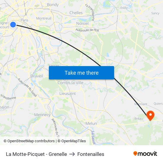 La Motte-Picquet - Grenelle to Fontenailles map