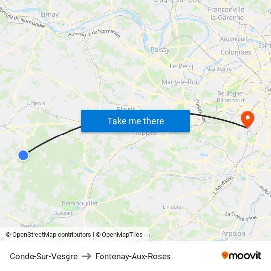 Conde-Sur-Vesgre to Fontenay-Aux-Roses map