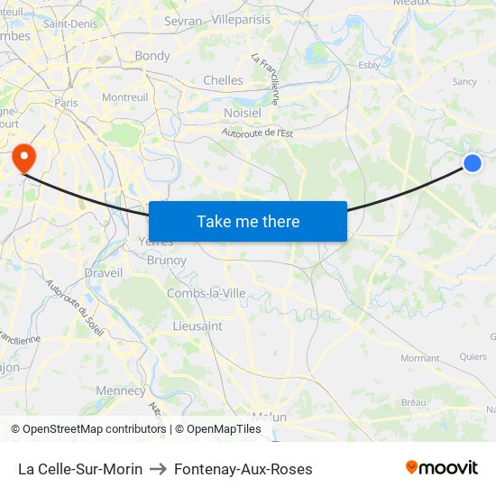 La Celle-Sur-Morin to Fontenay-Aux-Roses map