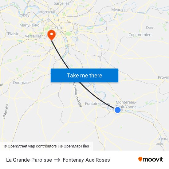 La Grande-Paroisse to Fontenay-Aux-Roses map