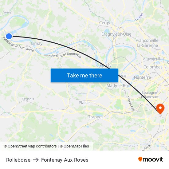 Rolleboise to Fontenay-Aux-Roses map