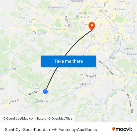 Saint-Cyr-Sous-Dourdan to Fontenay-Aux-Roses map