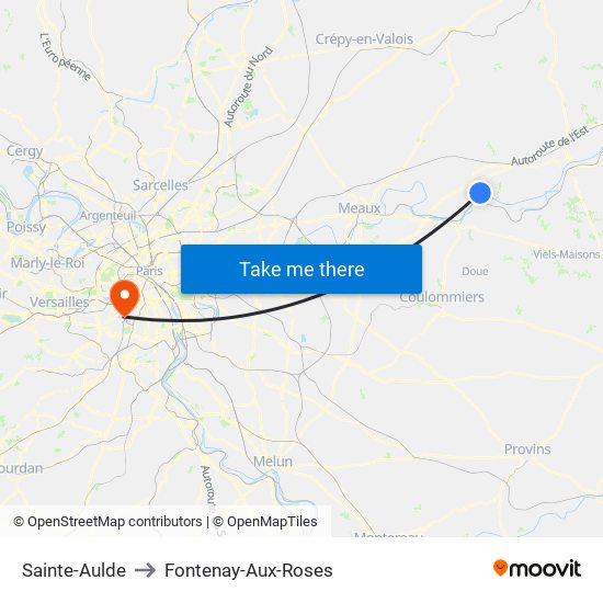 Sainte-Aulde to Fontenay-Aux-Roses map