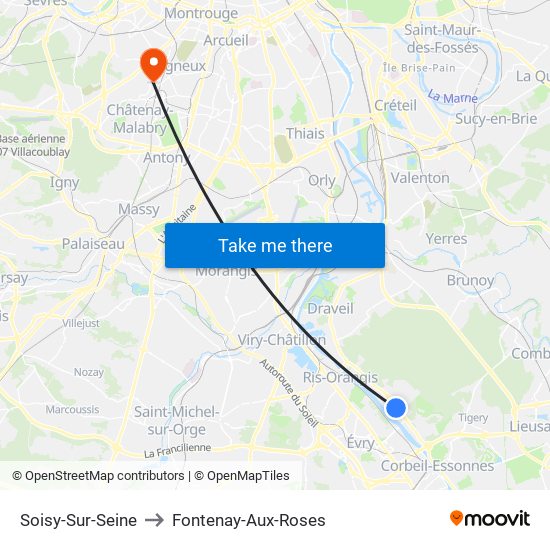 Soisy-Sur-Seine to Fontenay-Aux-Roses map