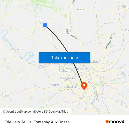 Trie-La-Ville to Fontenay-Aux-Roses map