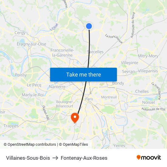 Villaines-Sous-Bois to Fontenay-Aux-Roses map
