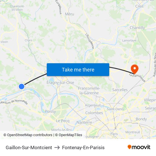 Gaillon-Sur-Montcient to Fontenay-En-Parisis map