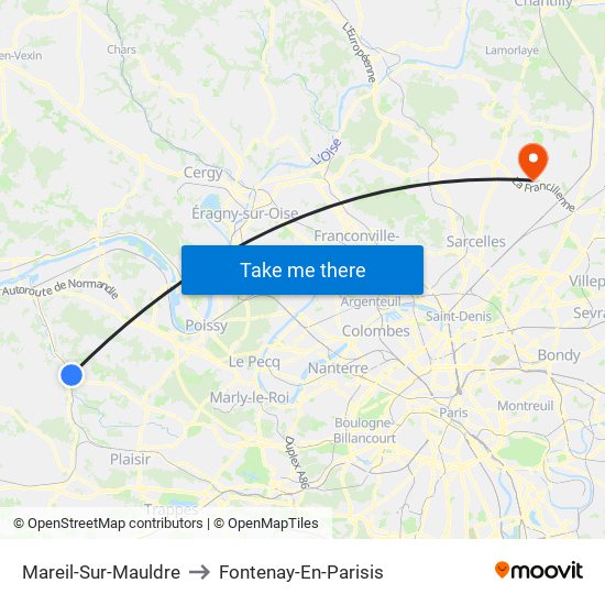 Mareil-Sur-Mauldre to Fontenay-En-Parisis map