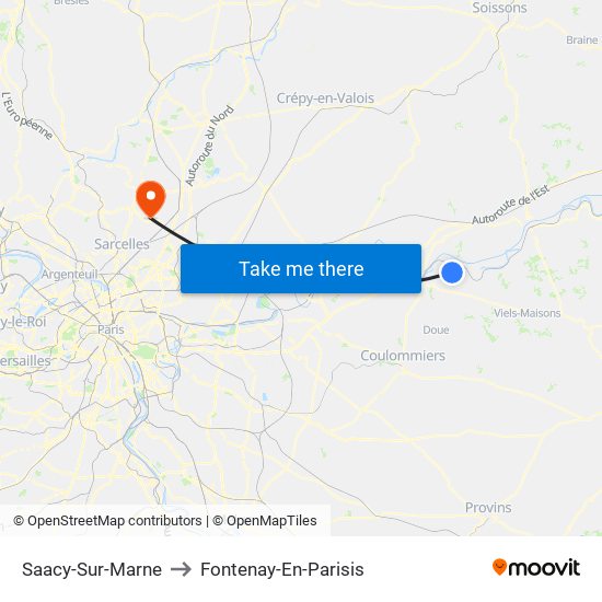 Saacy-Sur-Marne to Fontenay-En-Parisis map