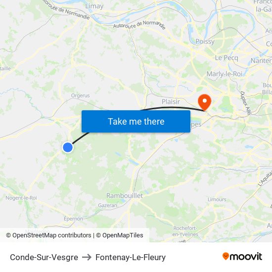 Conde-Sur-Vesgre to Fontenay-Le-Fleury map