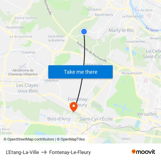 L'Etang-La-Ville to Fontenay-Le-Fleury map