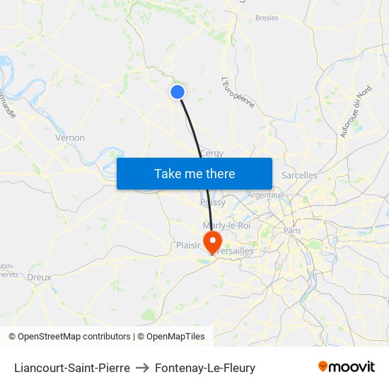 Liancourt-Saint-Pierre to Fontenay-Le-Fleury map
