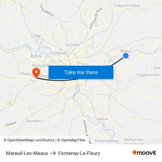 Mareuil-Les-Meaux to Fontenay-Le-Fleury map