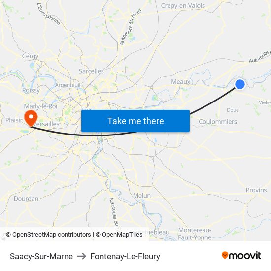 Saacy-Sur-Marne to Fontenay-Le-Fleury map