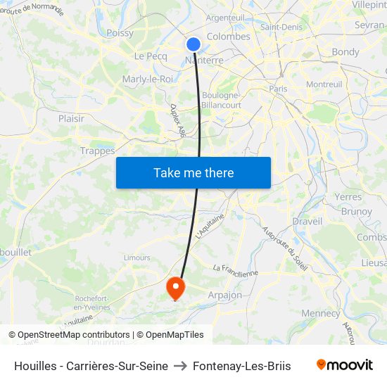 Houilles - Carrières-Sur-Seine to Fontenay-Les-Briis map