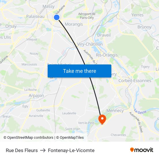 Rue Des Fleurs to Fontenay-Le-Vicomte map