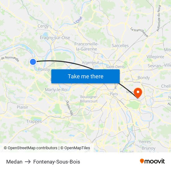 Medan to Fontenay-Sous-Bois map