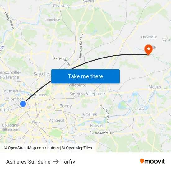 Asnieres-Sur-Seine to Forfry map