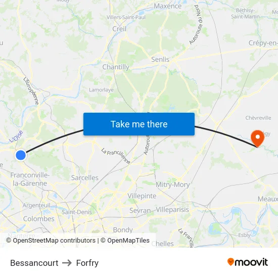Bessancourt to Forfry map