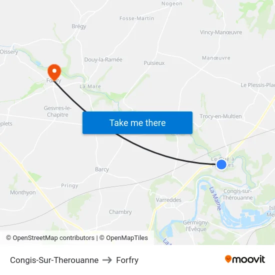 Congis-Sur-Therouanne to Forfry map