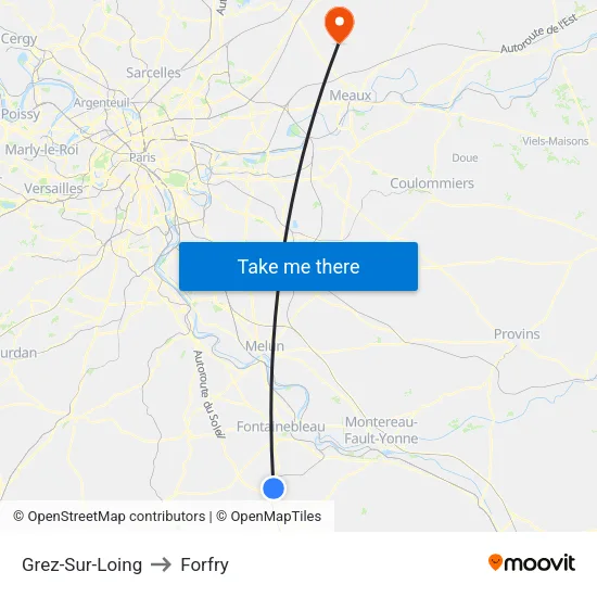 Grez-Sur-Loing to Forfry map