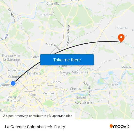 La Garenne-Colombes to Forfry map